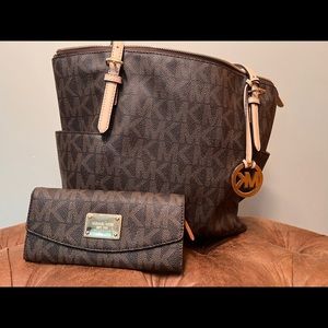 Michael Kors jet set tote and wallet
